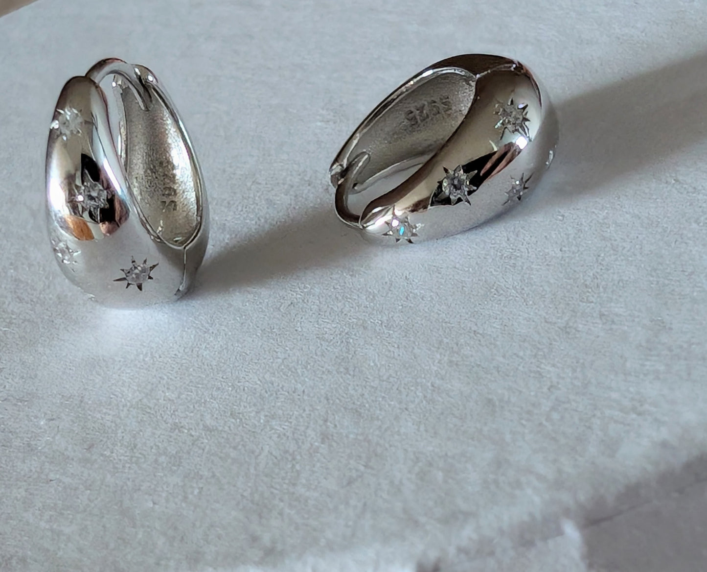 'Isla' Sterling silver hoops