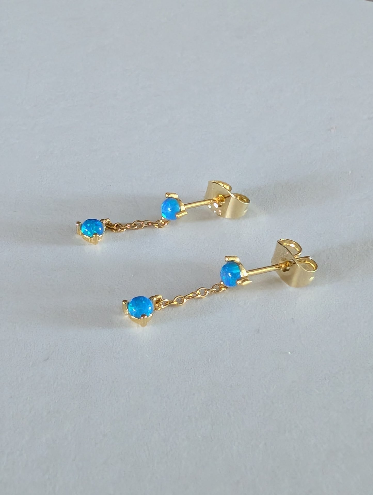 'Ophelia' Blue Opal studs