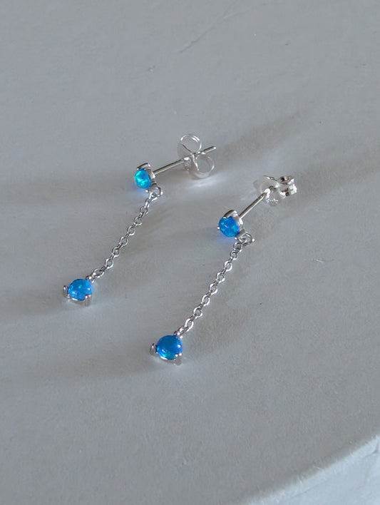 'Ophelia' blue opal stud