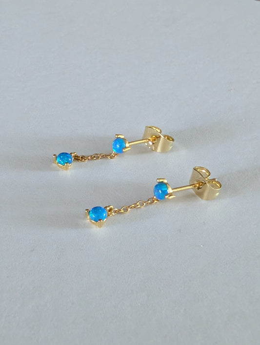 'Ophelia' Blue Opal studs