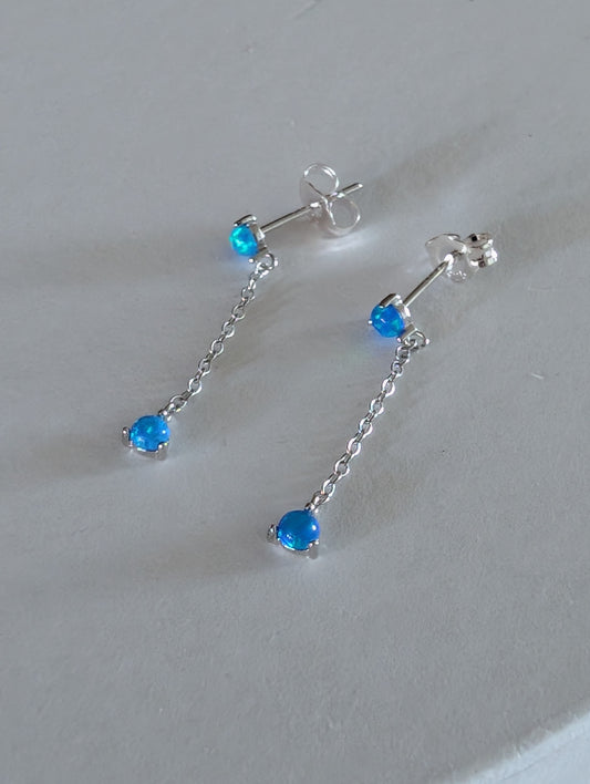 'Ophelia' blue opal stud