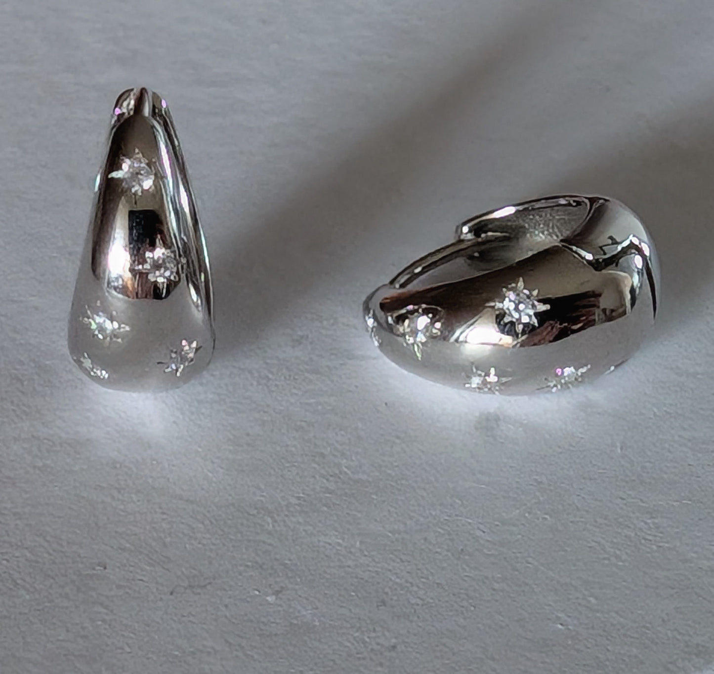 'Isla' Sterling silver hoops