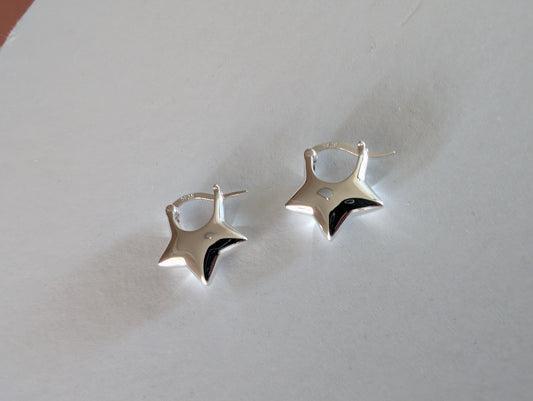 'Astrid' Sterling silver hoops